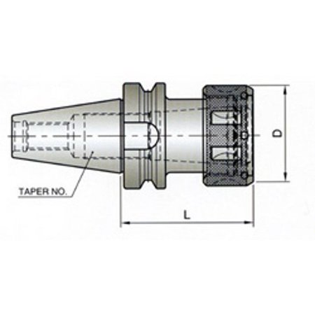 YG-1 TOOL CO Bt40 100Tg Collet Chuck Ext. Extend OH314